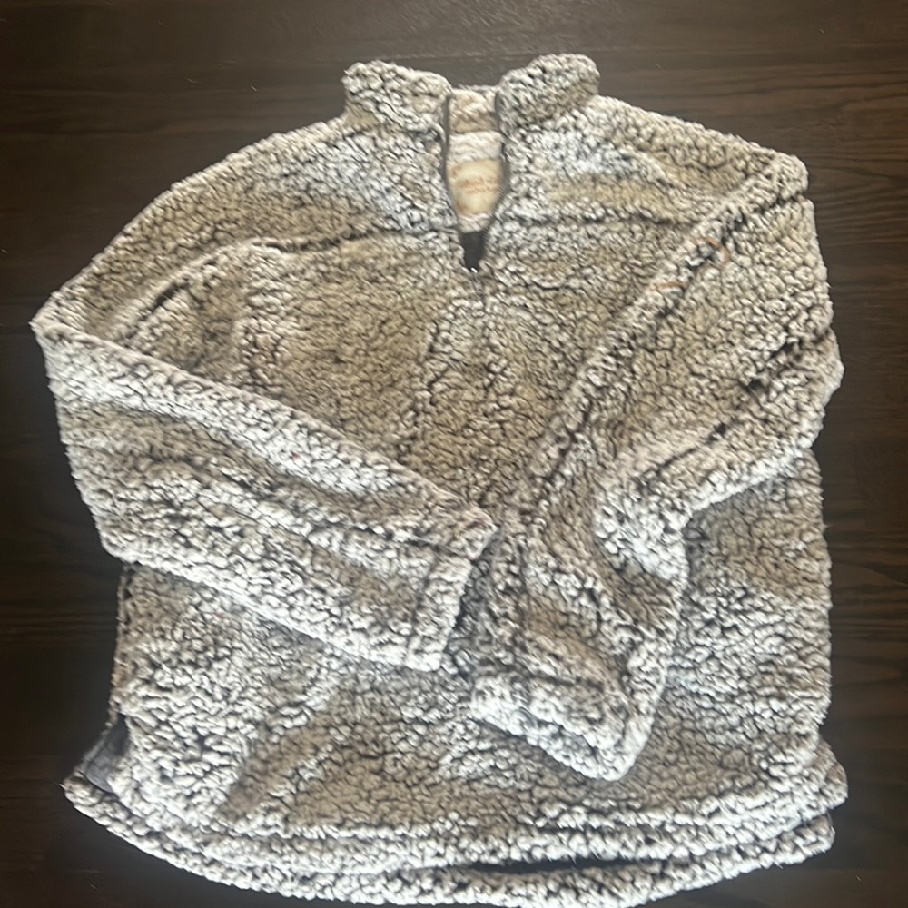 Altered state nubby fleece pullover